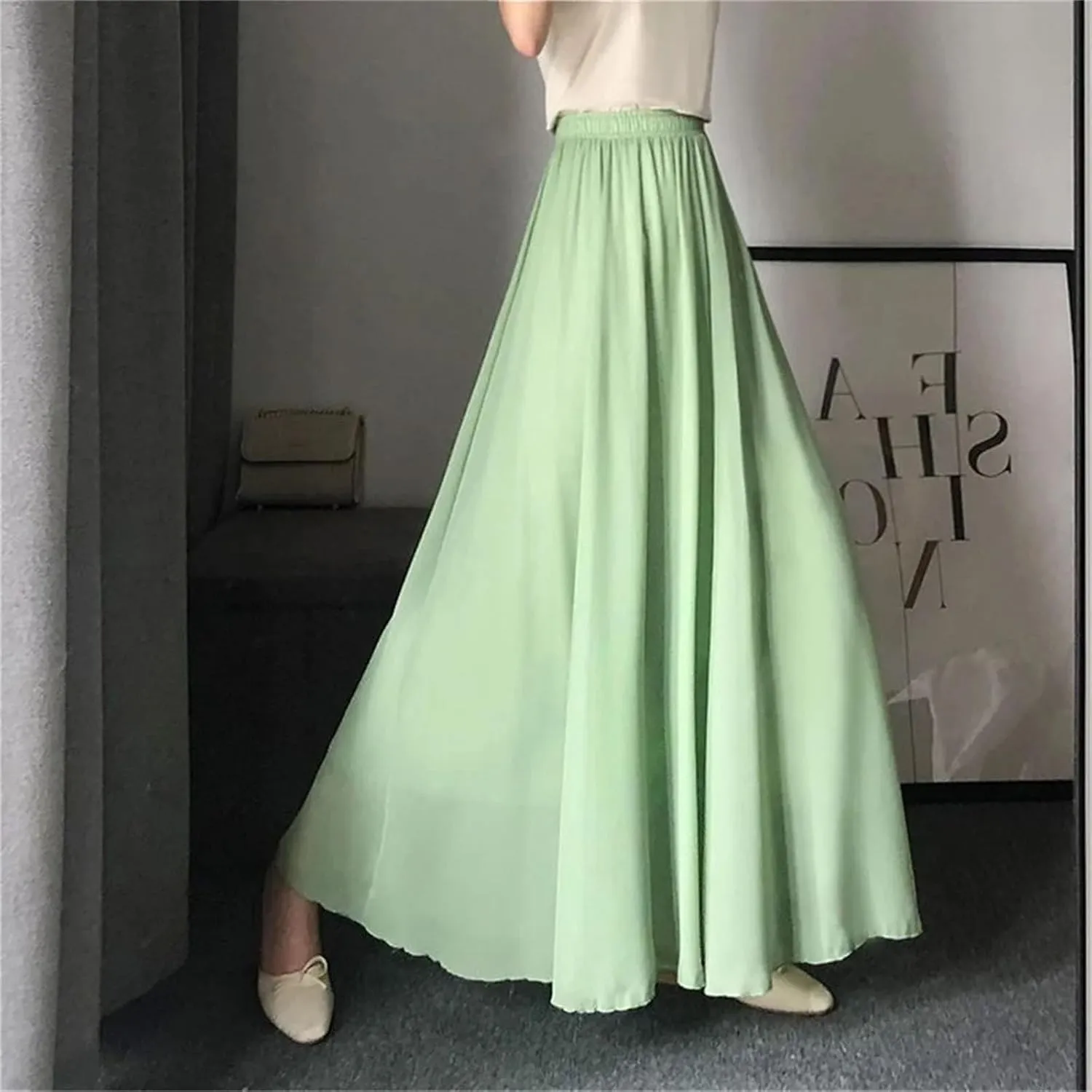 Women's Layered Dance Skirt, Red/White/Pink Chiffon Boho Design