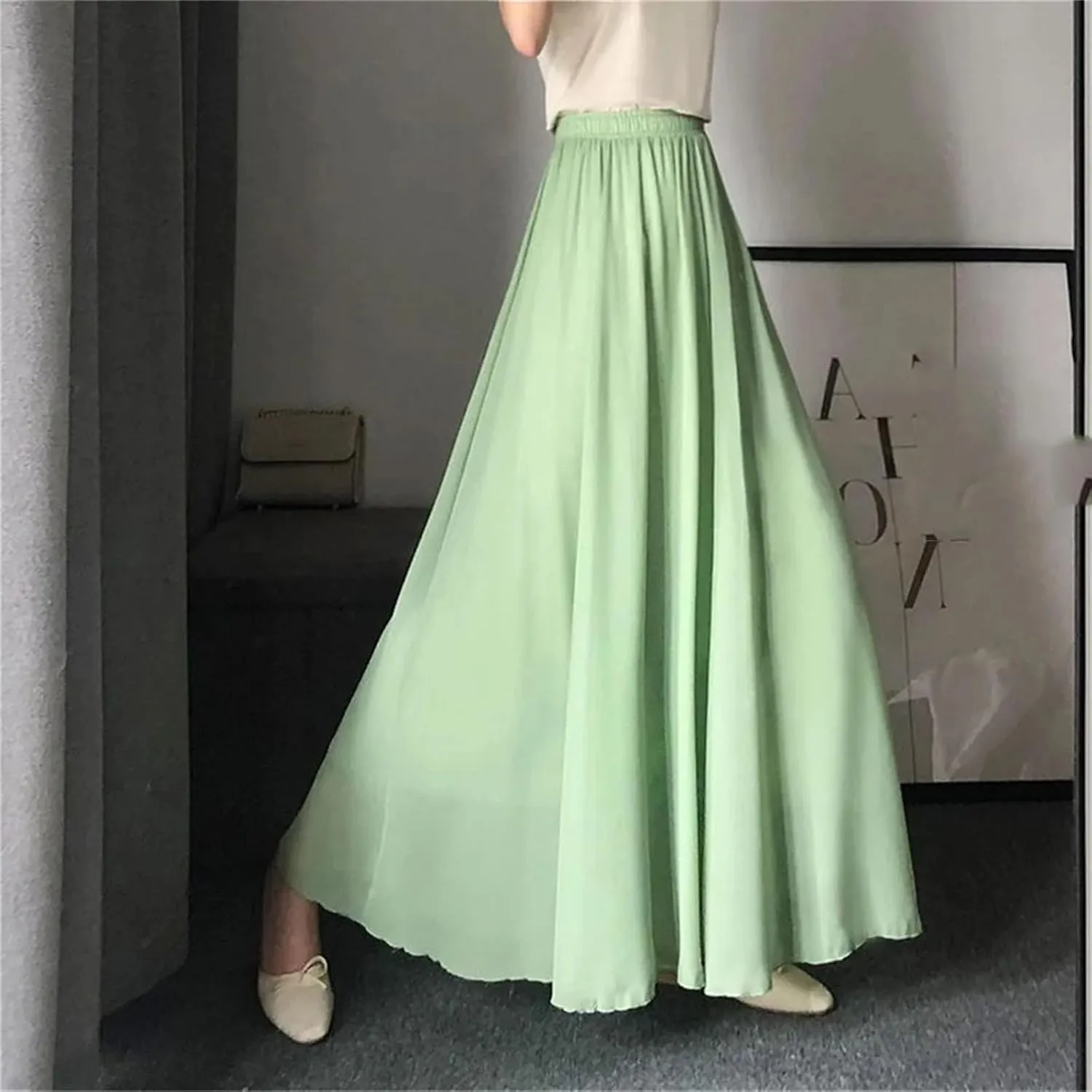 Women's Layered Dance Skirt, Red/White/Pink Chiffon Boho Design
