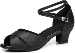 Women's Peep-Toe Synthetic Ballroom Tango Jazz Party Wedding Practice Dance Shoes