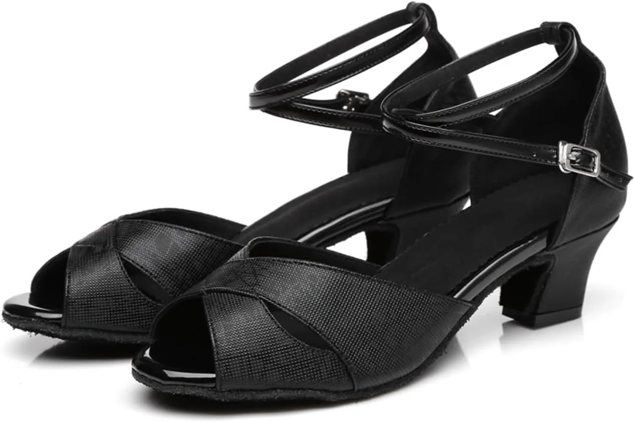 Women's Peep-Toe Synthetic Ballroom Tango Jazz Party Wedding Practice Dance Shoes