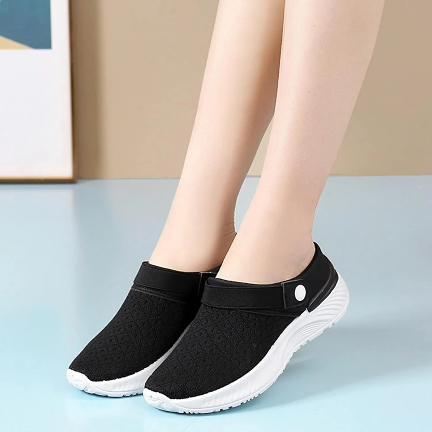 Womens Slip On Shoes Lightweight Walking Shoes Work Non Slip Sneakers Shoes Women's Gym Workout Sneaker