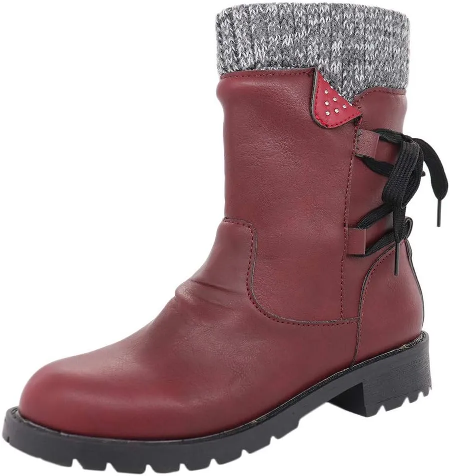 Women's Snow Boots Waterproof Size 12 Women's Duck Boots Waterproof Black Womens Winter Booties Slippers Size 11 Womens Winter Fur Lined Boots Botas De Invierno Para Mujer Para El Agua