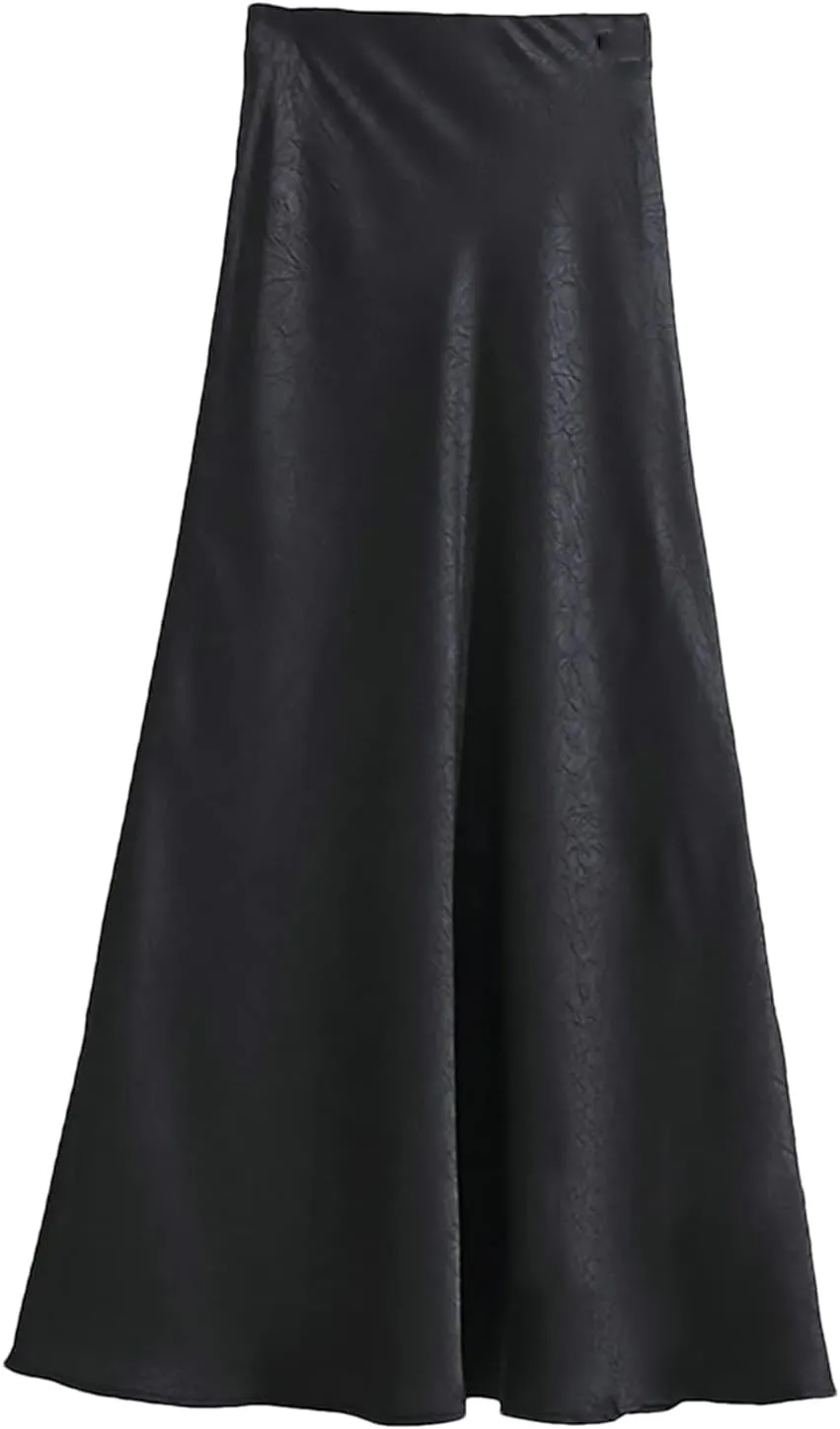 Women's Split Satin Skirt, Korean Mermaid Office Maxi
