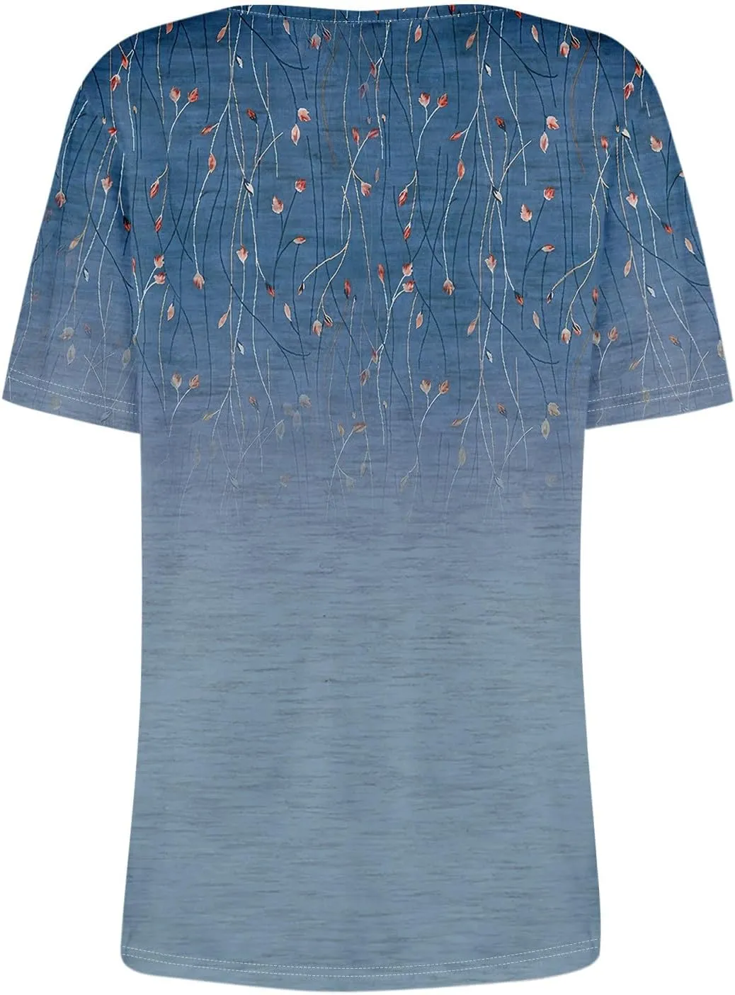 Womens Tops Petal Short Sleeve Summer Casual Crew Neck Shirts Floral Solid Blouse Pleated Tunics