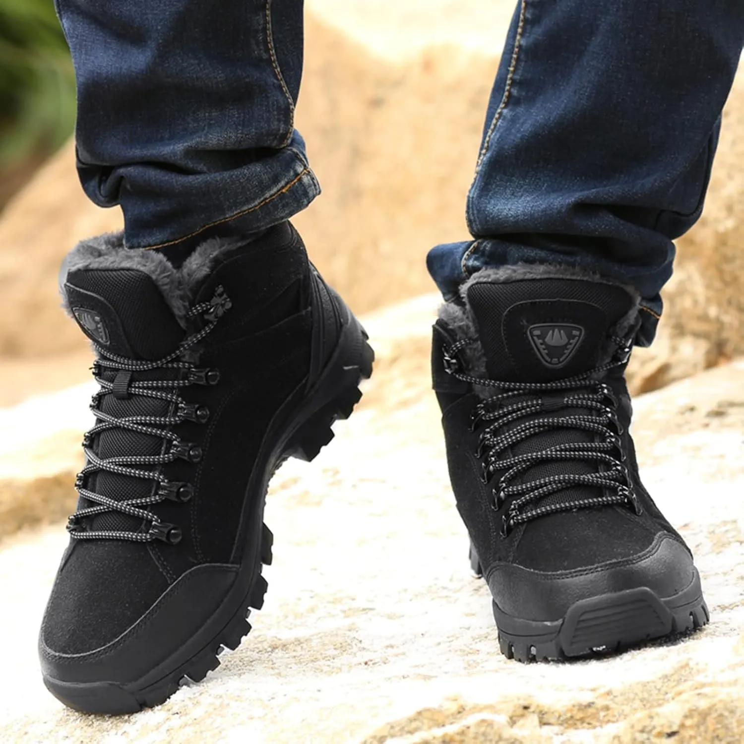 Womens Winter Snow Boots Ankle Womens Boots Winter Fashion Extra Wide Width Women's Winter Boots Womens Non Slip Insulated Snow Boots Womens Winter Hiking Boots Wide Width