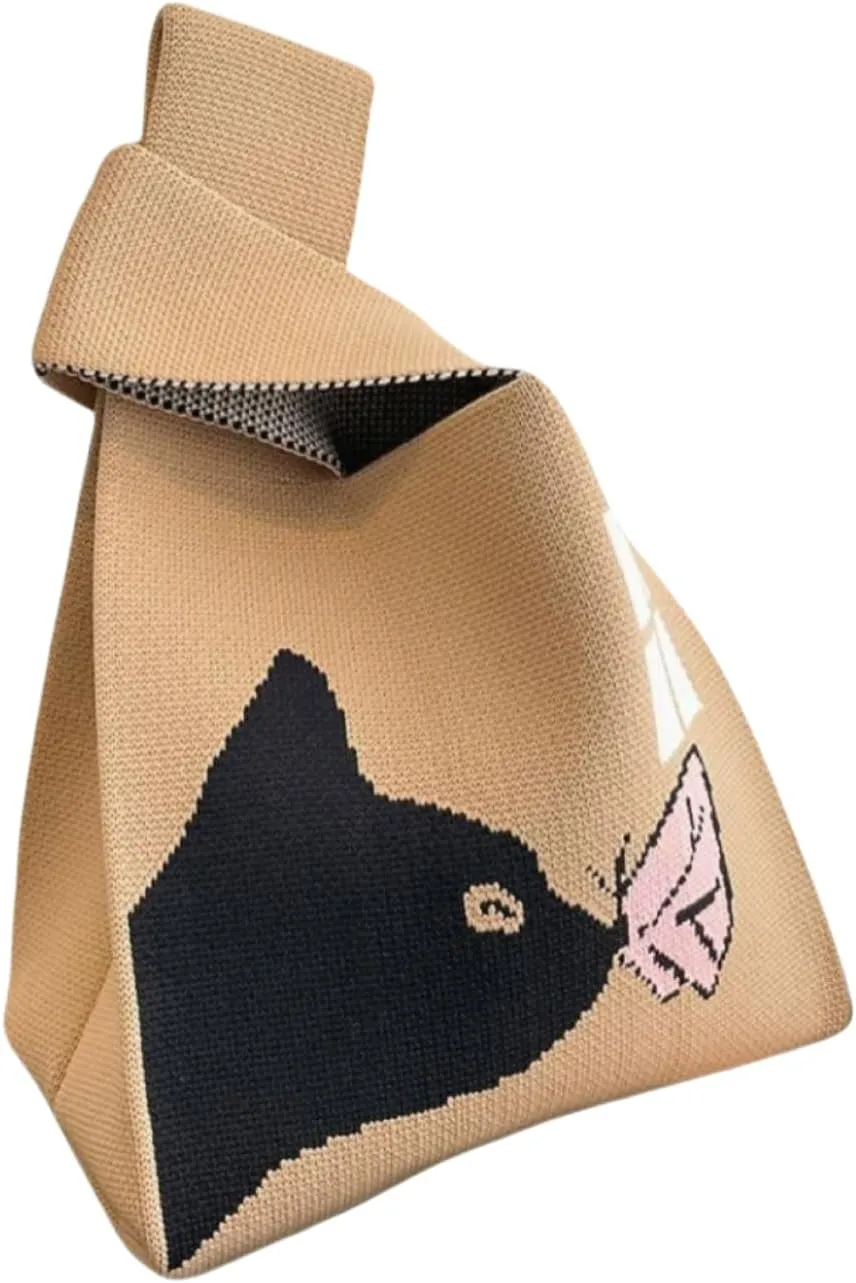 Woven handbagWoven gift bagPanda handbag